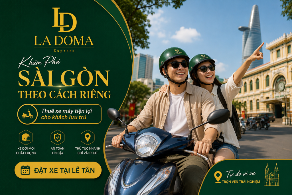 Dịch vụ cho thuê xe máy tại TP.HCM dành cho khách lưu trú La Doma Hotels