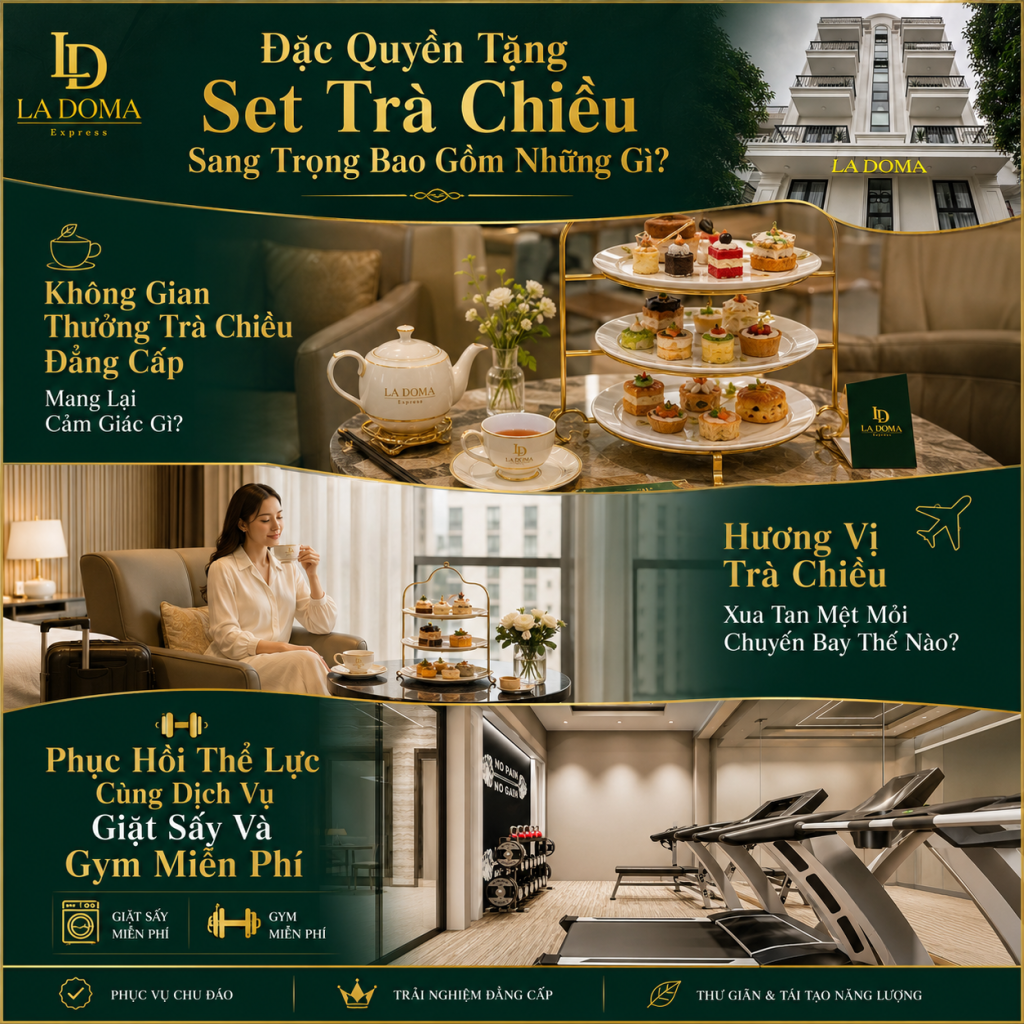 Đặt xe đưa đón sân bay tặng ngay set trà chiều
