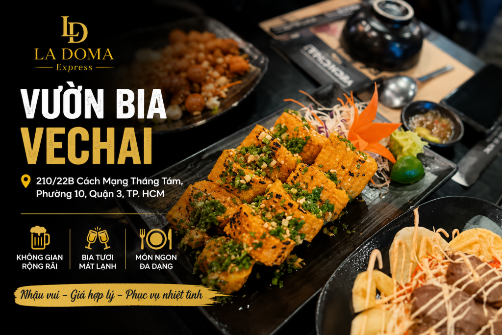 địa điểm lai rai Sài Gòn quán Vườn Bia Vechai Cách Mạng Tháng 8 Quận 3