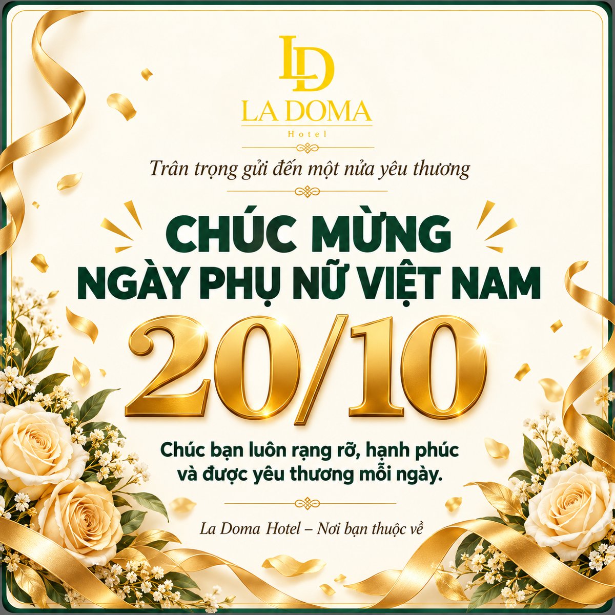La Doma Hotel chúc mừng Ngày Phụ nữ Việt Nam 20/10